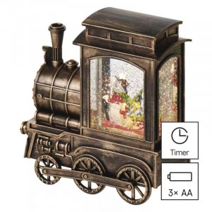 Decoratiune Craciun, Tren cu Om de zapada 1LED, 3xAA, 16X17cm, Emos, Lumina Calda - Img 2