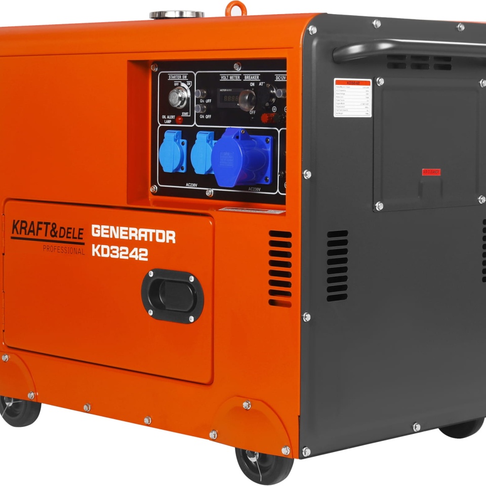 Generator electric diesel monofazat 230V KraftDele KD3242, 7 kW