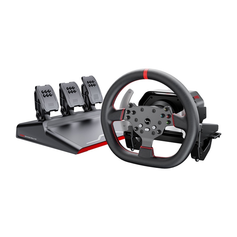 Gaming Set PXN-V10 Pro – Racing Wheel + Pedals + Mounting Clamps