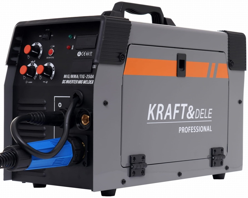 Aparat de sudură invertor KraftDele KD1884 MIG/MMA/TIG 250A, 230V