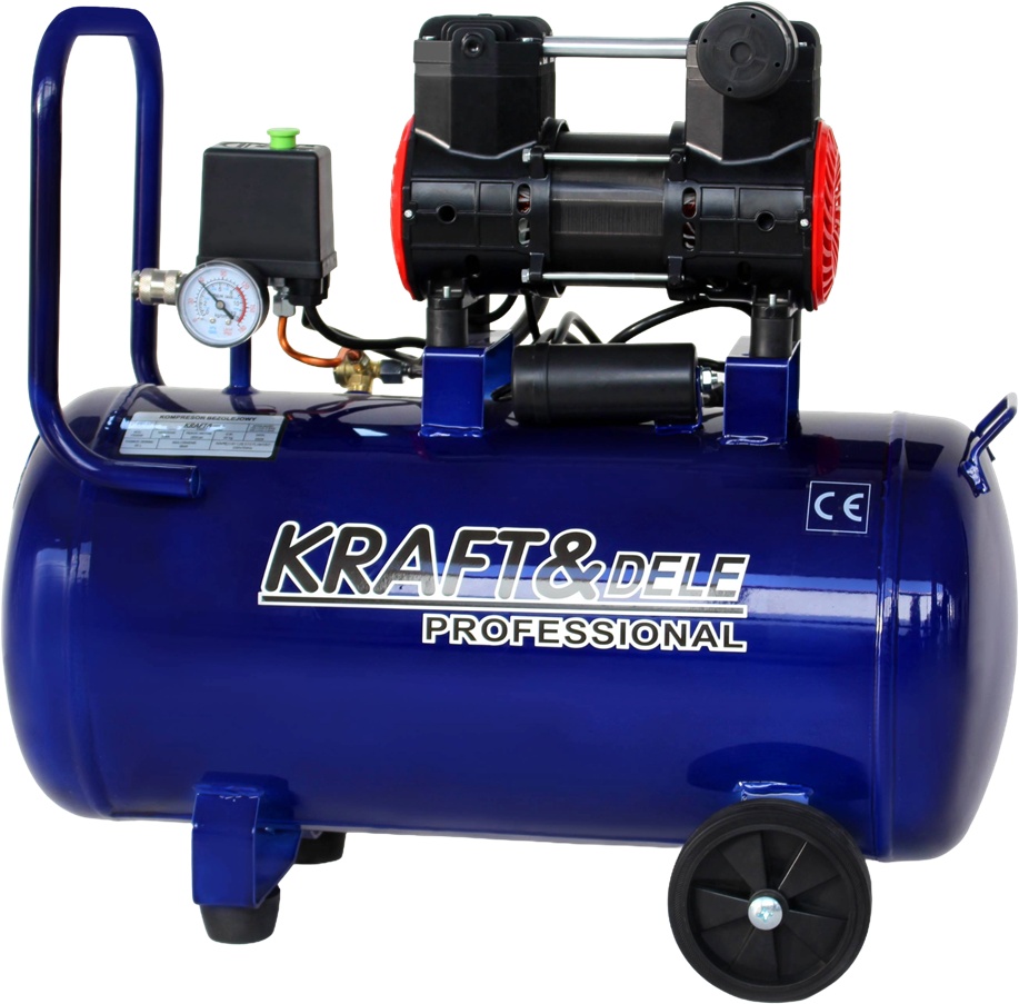 Compresor Fără Ulei 50L 1500W 8 Bar – Silențios, Aer Curat, Ideal pentru Atelier & Barbershop | KRAFT&DELE KD4092