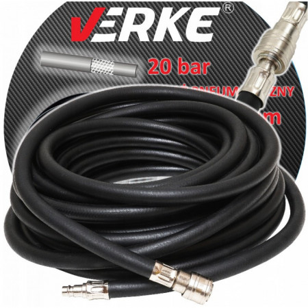 Furtun pneumatic conectori rapizi 9x16mm 15m 20 bari V81358 Verke
