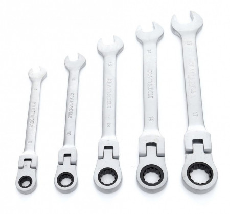Set chei inelare articulate cu clichet 5 piese KraftDele KD10105