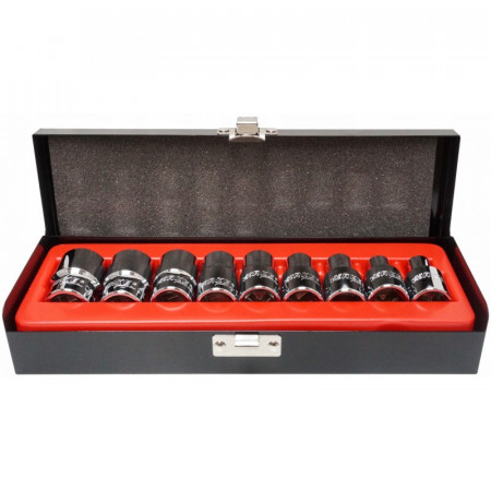 Set chei TORX 1/2" E10-E24 9 elemente VERKE V39111