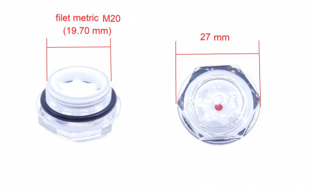 Vizor ulei cap compresor filet plastic metric M20 19.70mm CH073