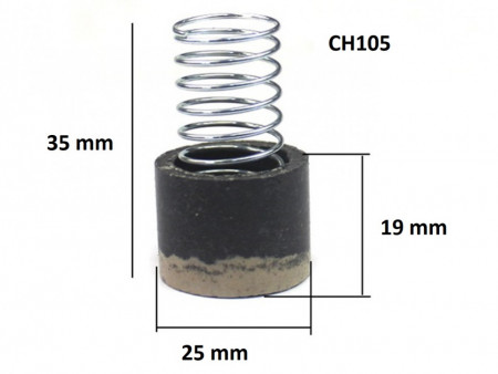 Supapa de schimb cu arc pentru supapa de sens la cap compresor CH105 Mod.28 25x18.5mm L