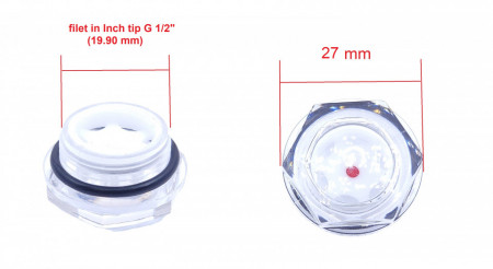 Vizor ulei cap compresor filet plastic 1/2" 19.90mm CH074