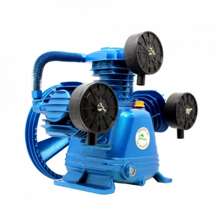 Cap compresor de aer cu 3 pistoane in V 600l/min 2.2-4kW 10 bari H3065 Blue B-AC3065 BLUE