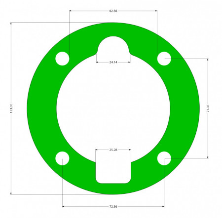 Garnitura cap compresor piston 80MM median SPC0102