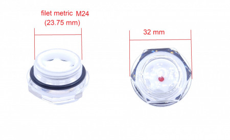 Vizor ulei cap compresor filet plastic metric M24 23.75mm CH076