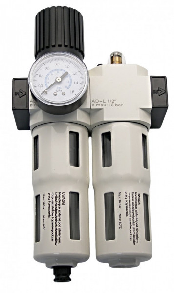 Reductor cu filtru de apa si ulei pentru aer comprimat ADLER AD-FRL 1/2" MA3125.1