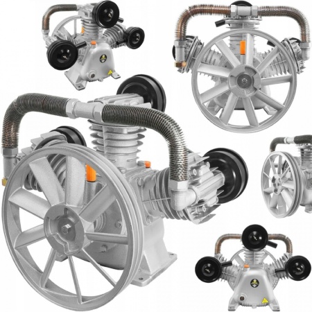Pompa compresor de aer cu 3 pistoane de 90mm in W cu debit 1100 l/min 7.5kW W3090R (imbunatatit)