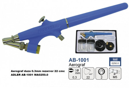 Aerograf duza 0.3mm rezervor 22 cmc ADLER AB-1001 MA0250.0