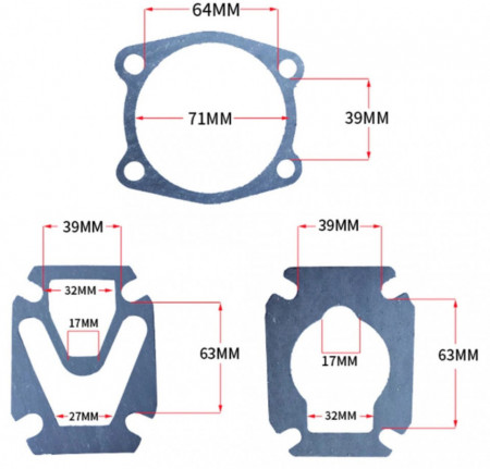 Set garnituri cap compresor 42mm L-BAMA SPC112