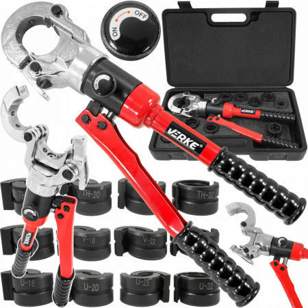 Cleste hidraulic de sertirizare tevi tip V U TH forta 6T 13-32 mm