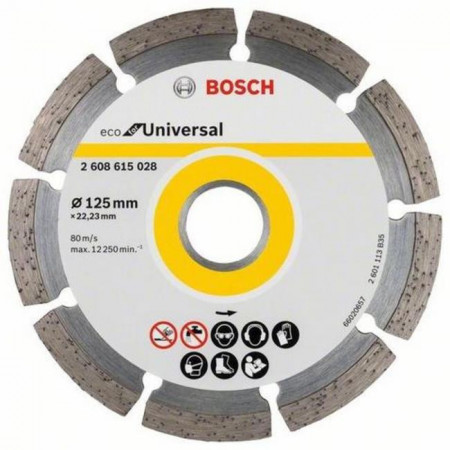 Disc diamantat pentru beton 125/22.23mm ECO Bosch V-2608615028