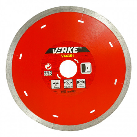Disc diamantat pentru beton 180X25.4X1.6 mm V44351 Verke