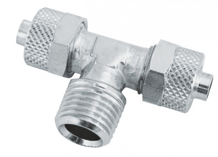 Fiting aer comprimat tip T exterior 1/4" imbinare furtun 6x4mm MA0193.50
