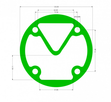 Garnitura cap compresor piston 80MM superior SPC0101