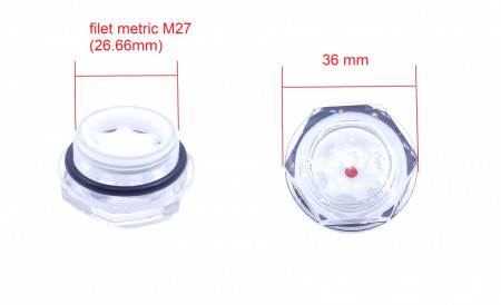 Vizor ulei cap compresor filet plastic metric M27 26.66mm CH072