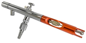 Aerograf de precizie VERKE PS-22, pistol pneumatic pentru vopsire fină, duză 0,35 mm, rezervor 22 ml - Img 2