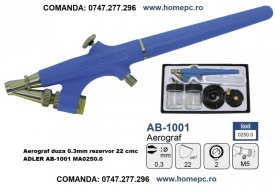 Aerograf duza 0.3mm rezervor 22 cmc ADLER AB-1001 MA0250.0 – Kraft&Dele