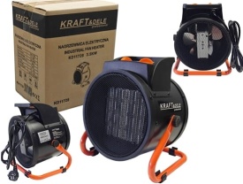 Aerotermă electrică KraftDele KD11728, 3,5 kW, 230V, cu ventilator și termostat, pentru garaj, atelier și spații închise - Img 2