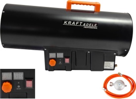 Aerotermă pe gaz LPG 60 kW cu termostat și afișaj KraftDele KD11702 pentru hale, ateliere și spații de lucru mari - Img 6
