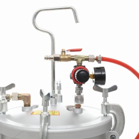 Agregat de vopsire pneumatic 8L KraftDele KD1653 cu rezervor din aluminiu, regulator de presiune și manometru - Img 9