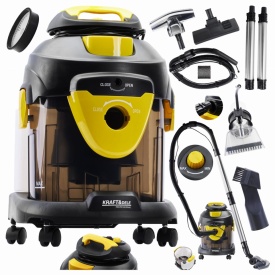 Aspirator industrial umed-uscat cu funcție de spălare covoare 1400W KraftDele KD481 - Img 2