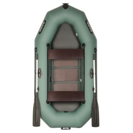 Barcă Gonflabilă Maxrom Bark B-240СD , 240x120 cm, 2 Persoană, 18kg, Verde, Ideală pentru Pescuit și Vânătoare - Img 1