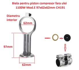 Biela piston compresor fara ulei 1100W Mod.E 97x62x62mm CH191