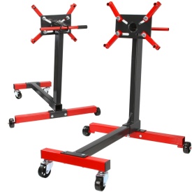 Cărucior montaj motor Mar-Pol 450 kg 1000 lbs, cu suport rotativ reglabil și roți pentru atelier auto