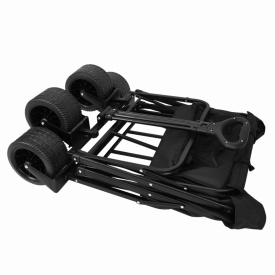 Cărucior transport pliabil 160 L KraftDele KD3089, cu structură din oțel, roți din cauciuc și frână pe roțile din față - Img 11