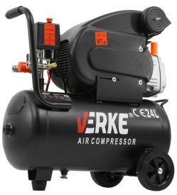 Compresor de aer cu ulei VERKE 24L, 2 CP, 130 l/min, 8 bar, rezervor 24 litri pentru atelier și scule pneumatice - Img 4