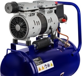 Compresor de aer fără ulei KraftDele KD4099, 24L, 1200W, debit 220 l/min, mobil pentru garaj, atelier și unelte pneumatice - Img 9