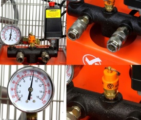 Compresor de aer profesional 115L BJC Z-2065 – 10 bar, motor 2.2kW (3CP), transmisie pe curea, debit real 270 l/min B88014Z - Img 4