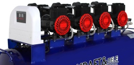 Compresor Fără Ulei 120L 7kW 4 Pistoane 8 Bar – Industrial, Debit Mare 910L/min | KraftDele KD4095 - Img 2