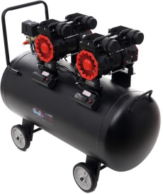 Compresor fără ulei KraftDele KD1387, 100L, 2 x 1500W, 8 bar, debit 290 L/min, pentru atelier, service și garaj - Img 6