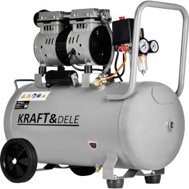 Compresor fără ulei KraftDele KD1396, 50L, 1500W, 8 bar, mobil pentru atelier, garaj și lucrări tehnice - Img 1