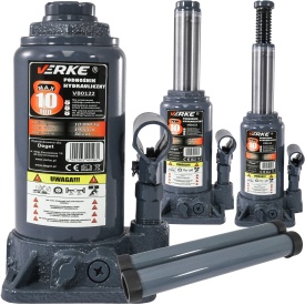 Cric hidraulic tip butelie 10T MaxRom V80122, compact și robust pentru service auto, atelier și garaj