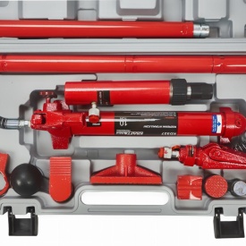 Depărtător hidraulic 10T KraftDele KD327 cu pompă separată, extensii și accesorii, pentru tinichigerie și service auto - Img 5