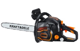 Drujbă pe benzină KraftDele KD5000, 5,3 CP, lamă 30 cm, ferăstrău cu lanț pentru grădină, gospodărie și lucrări în lemn