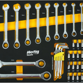 Dulap carucior atelier 7 sertare cu chei si unelte 156 piese N4001 - Img 4