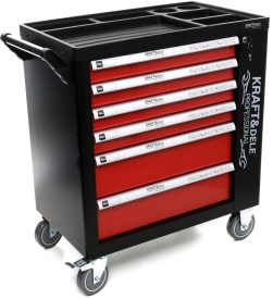 Dulap mobil cu scule 263 piese KraftDele KD362 – cărucior atelier cu 6 sertare și dulap lateral - Img 2