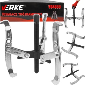 Extractor rulmenți cu 3 brațe și șurub 12 inch, din oțel CR-V, filet trapezoidal, pentru service și lucrări mecanice grele MaxRom V84835 - Img 7