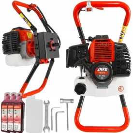 Foreză de pământ pe benzină MaxRom V90040, 2,5 CP, 51,7 CC, pentru găuri în sol la stâlpi, puieți și lucrări de grădină sau șantier - Img 9