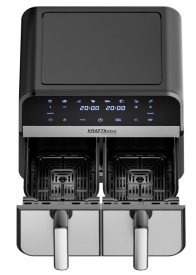 Friteuză cu aer cald fără ulei KraftDele KD4180, 9L, 2500W, 2 compartimente independente, panou tactil LCD - Img 5