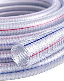 Furtun de absorbție KraftDele KD798, 3 inch, 50 m, perete 2 mm, transparent, cu armare spiralată pentru pompe și transfer lichide - Img 5