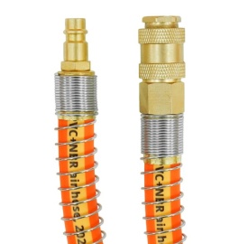 Furtun pneumatic pentru compresor MaxRom 12x17 mm, 20 m, din cauciuc, cu cuple rapide Euro, 20 bar lucru, 60 bar maxim - Img 8
